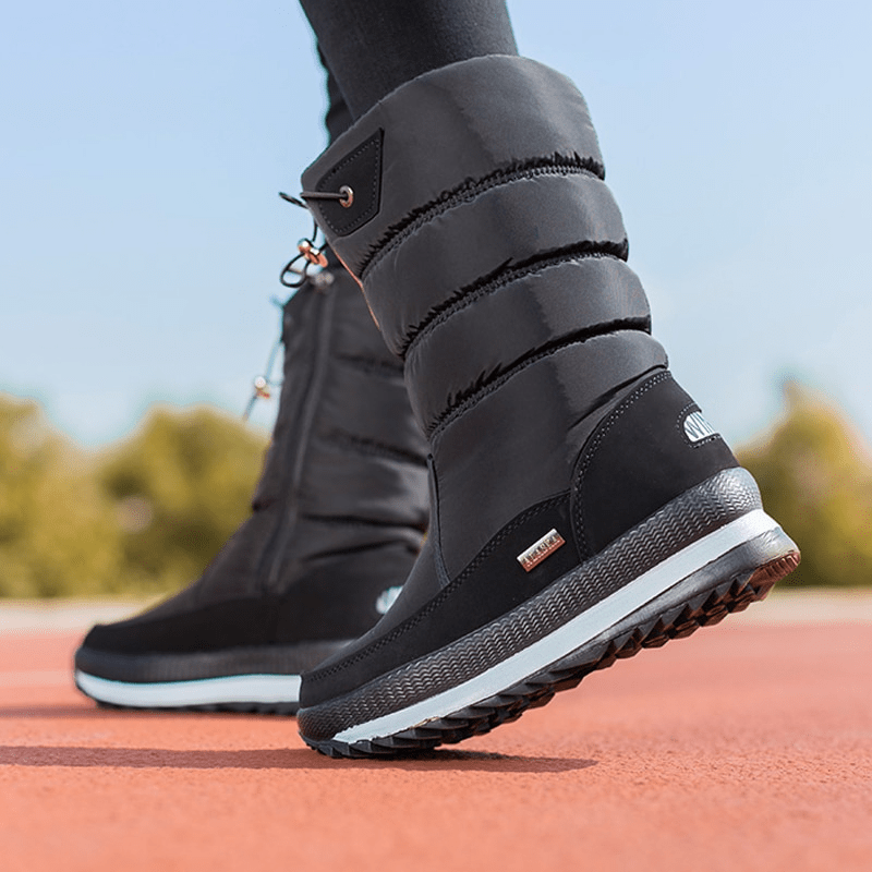 EB | Damen Wasserdichte Mid-Calf Plüsch Stiefel