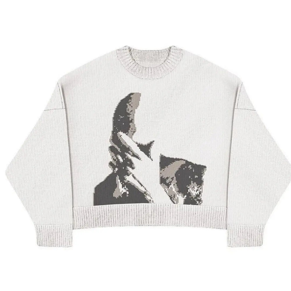 EB | Strickpullover mit Grafischem Motiv Weich und Warm Einzigartiges Design