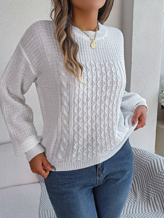 EB | Sweater - Strukturstrick Rundhals Pullover