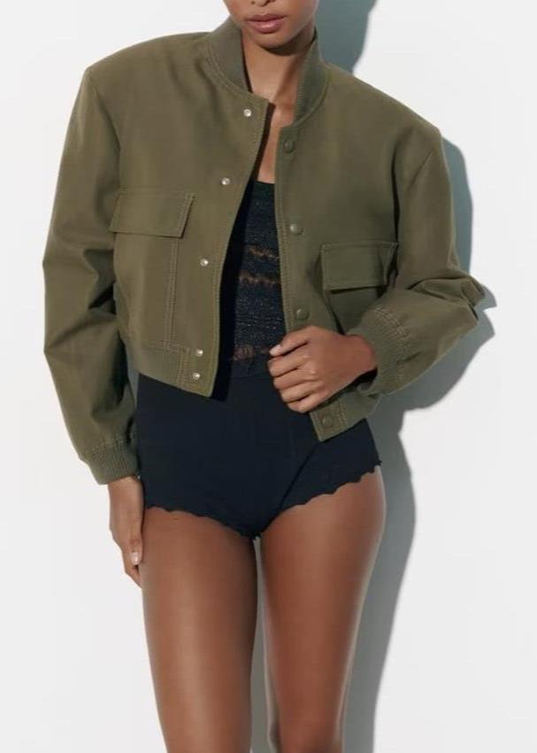EB | Utility Baseballjacke - Olivgrün
