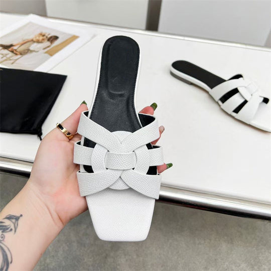 EB | Damenmode Einfache Kreuz Mittel-Hoch Schuhe