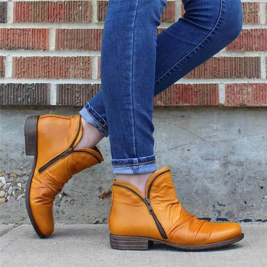 Damenstiefel mit doppeltem Reißverschluss EB EB
