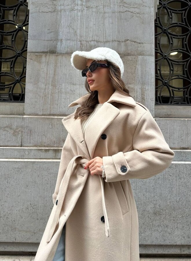 EB | Lange Jacke für Damen Elegantes Design Warme Winterjacke
