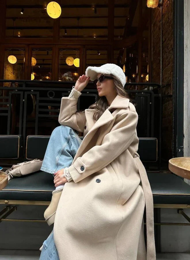 EB | Lange Jacke für Damen Elegantes Design Warme Winterjacke