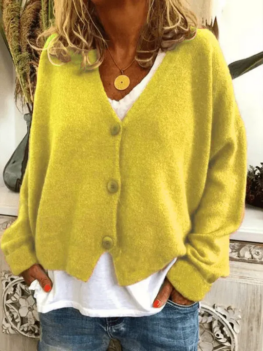 EB | Lockere Frauen Strickjacke Pullover