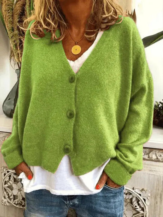 EB | Lockere Frauen Strickjacke Pullover