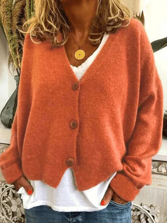 EB | Lockere Frauen Strickjacke Pullover