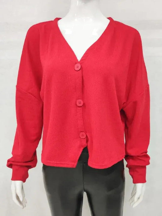 EB | Lockere Frauen Strickjacke Pullover
