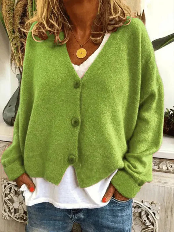 EB | Lockere Frauen Strickjacke Pullover