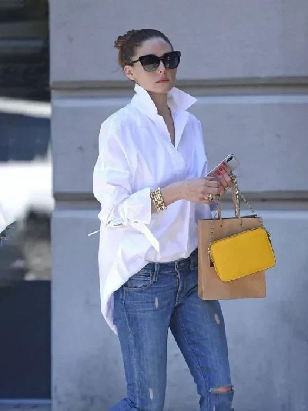 EB | Schicke, Oversized Bluse mit Knopfleiste für Damen