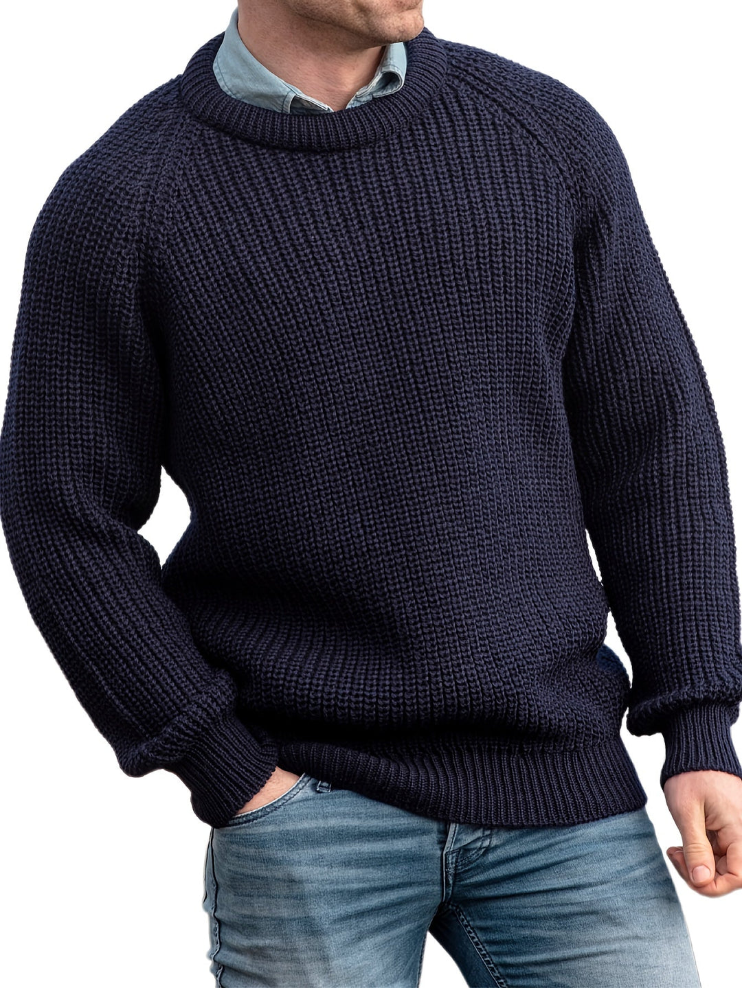 EB | Dicke Strickjacke Im Robusten Design Wolle Wärme und Komfort
