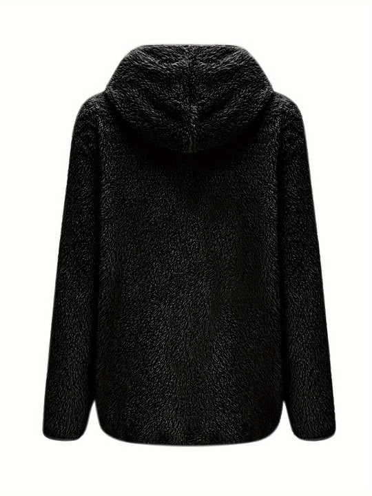 EB | Leichtgewicht Teddyjacke mit Kapuze Polyester Warm und Bequem