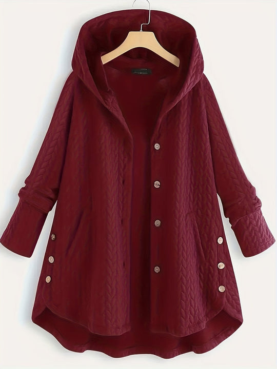 EB | Lange Winterjacke mit Kapuze für Damen Ideal für Die Kalte Jahreszeit