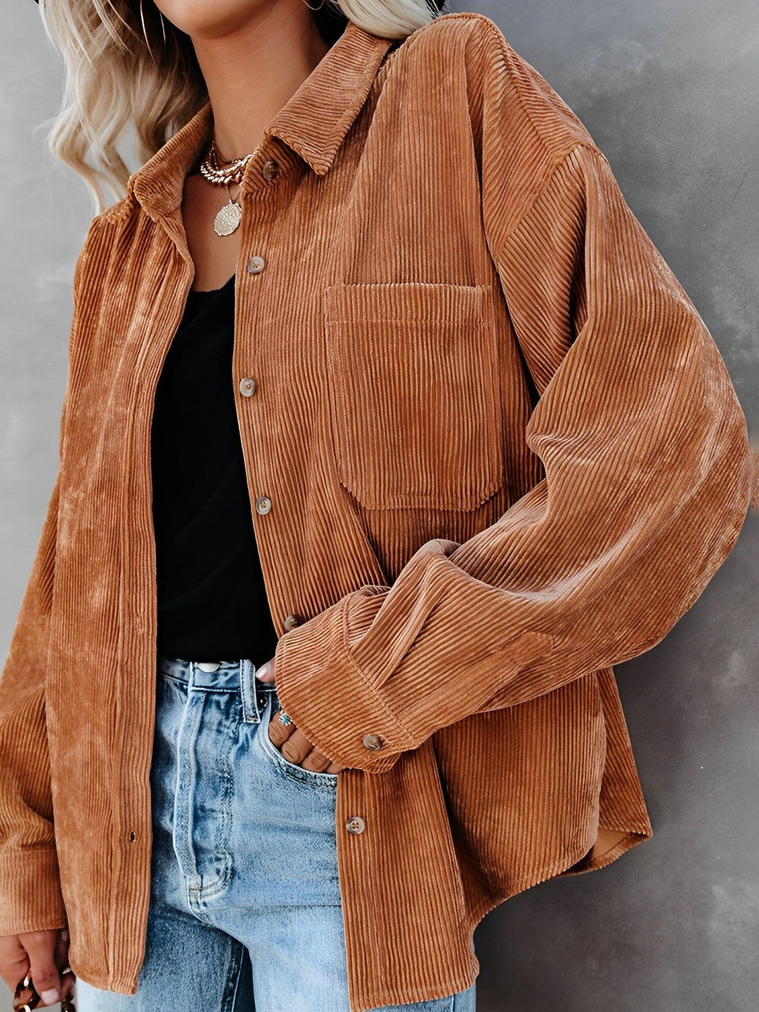 EB | Cordjacke mit Knöpfen