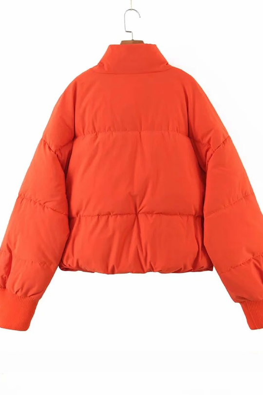 EB | Kragen Reißverschluss Tasche Dick Warm Baumwolljacke
