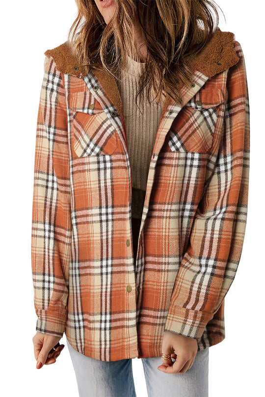 EB | Gepunktete Jacke mit Kapuze Weiches Plüschfutter Perfekt für Kalte Tage