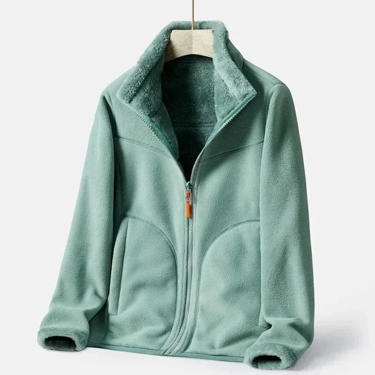 EB | Warme Fleecejacke mit Doppelter Knopfleiste für Damen