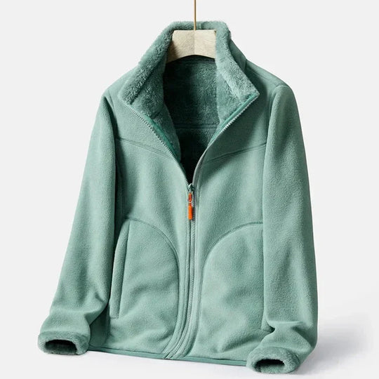 EB | Warme Fleecejacke mit Doppelter Knopfleiste für Damen