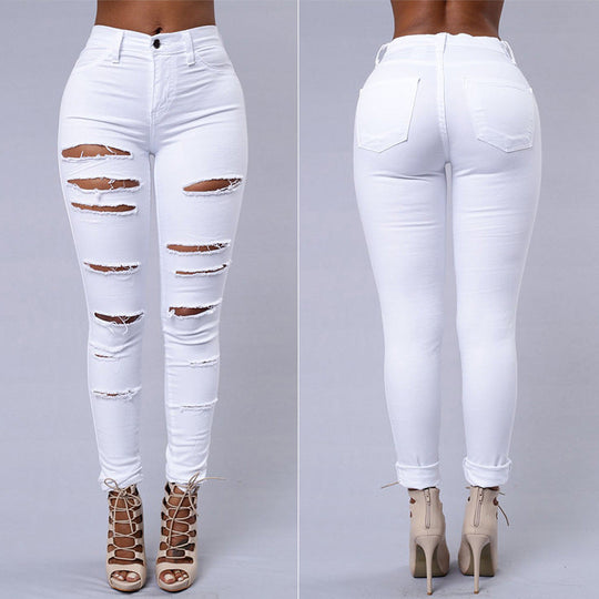 EB | Skinny Damen Jeans - Hohe Taille, Lässiger Bleistiftschnitt