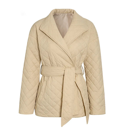 EB | Warme kurze Jacke mit Gürtel für Damen