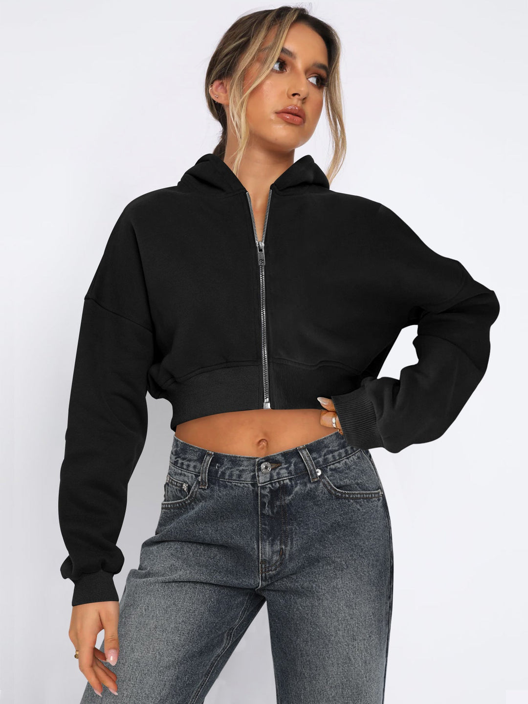 EB | Fleece-Hoodie mit Reißverschluss