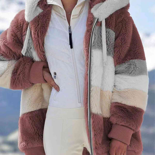 EB | Color Block Zip-Up Kapuzenjacke