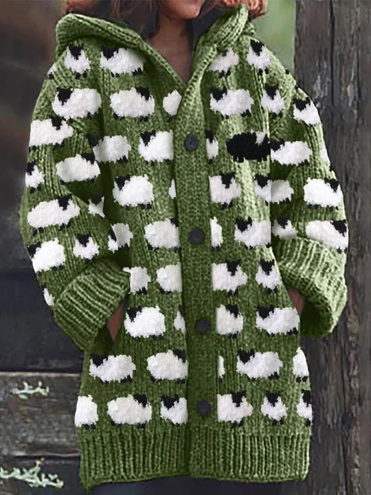 EB | Strickjacke Mit Schafen