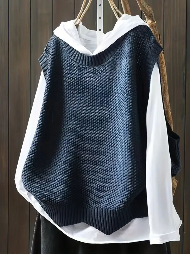 EB | Strickweste Mit Rundhals