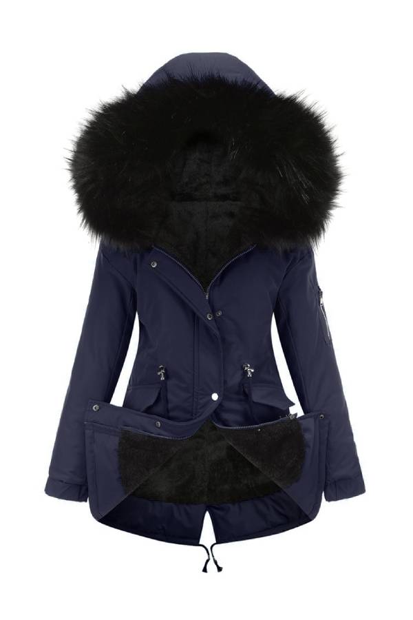 EB | Winter warmer Fleece-Mantel mit Baumwoll-Steppjacke