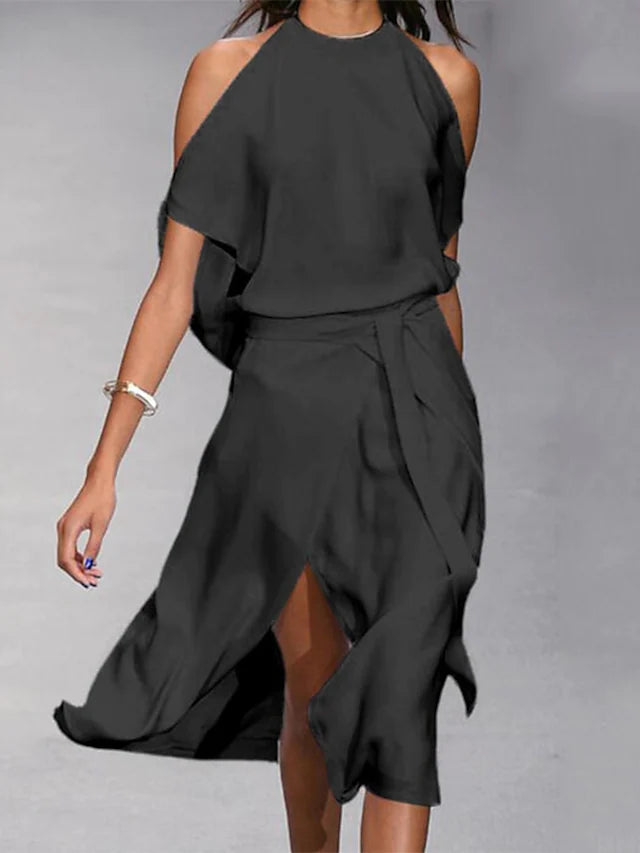 EB | Lässiges Off-Shoulder Midi-Kleid