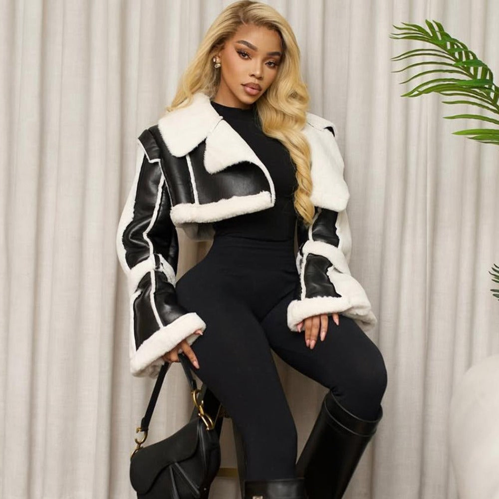 EB | Shearling Cropped Jacket für Damen
