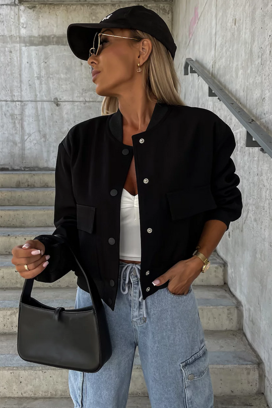 EB | Bomberjacke mit Taschen Polyester-mischung Klassisch und Zeitlos