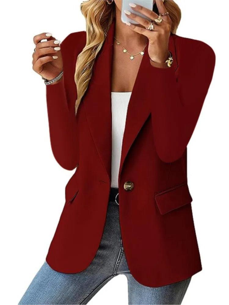 EB | Blazer Casual Langarm Relaxed Fit Jacke