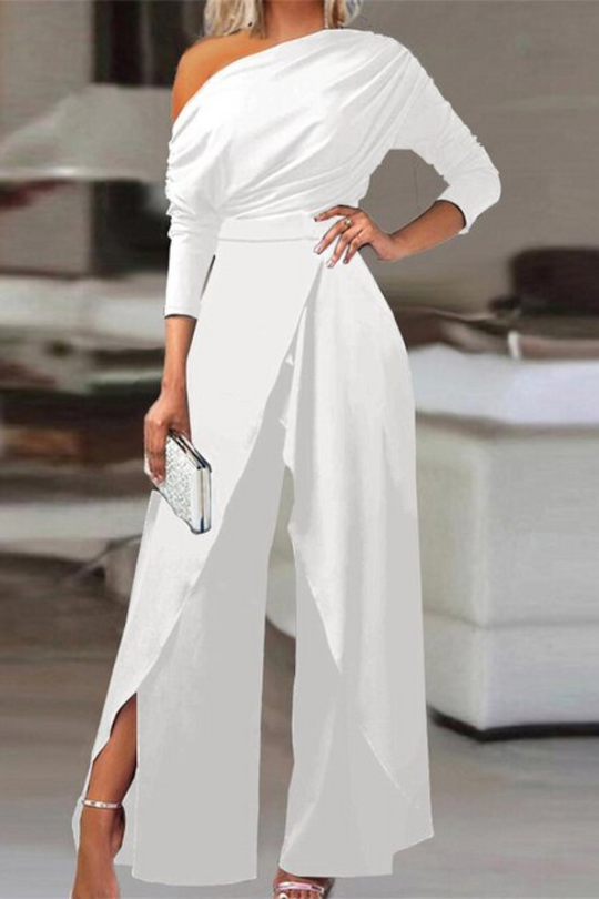 EB | Damen Festlich Jumpsuit Weiß