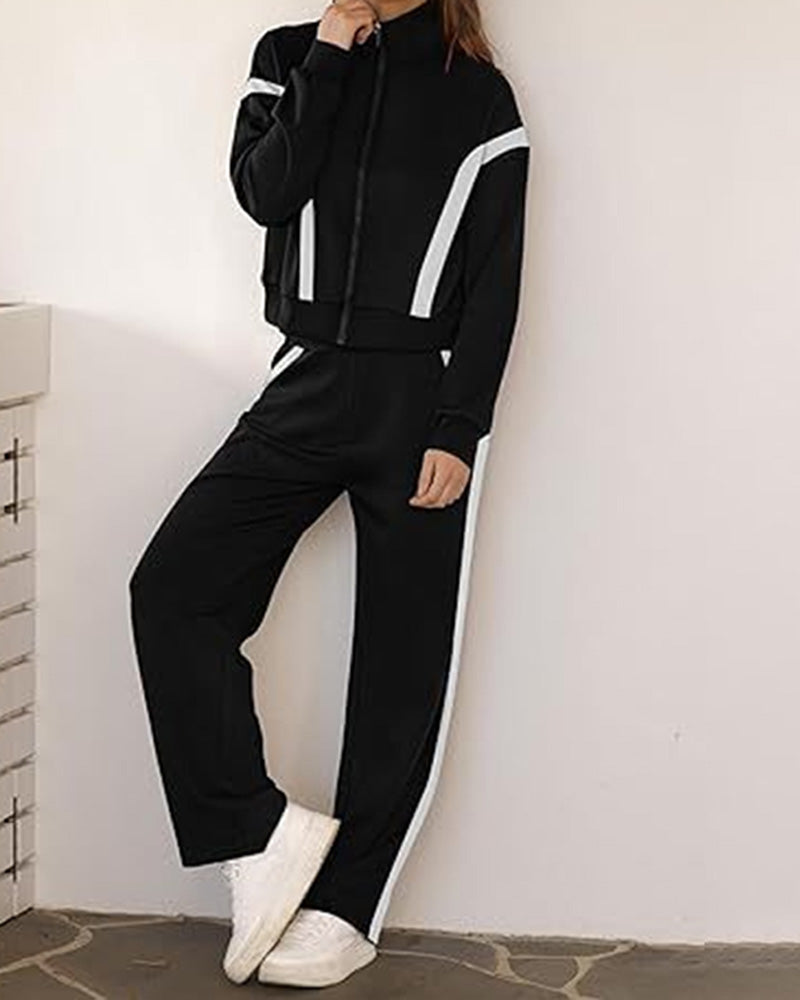 EB | Satz mit Sporty Lässig Stil Merkmalen Von Jacke und Hosen