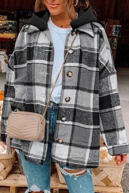 EB | Gitterhemdenjacke mit Kapuze Polyester Lässig und Trendy