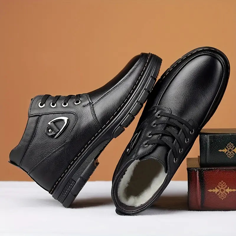 Thermo-Leder-Winterschuhe für Herren EB