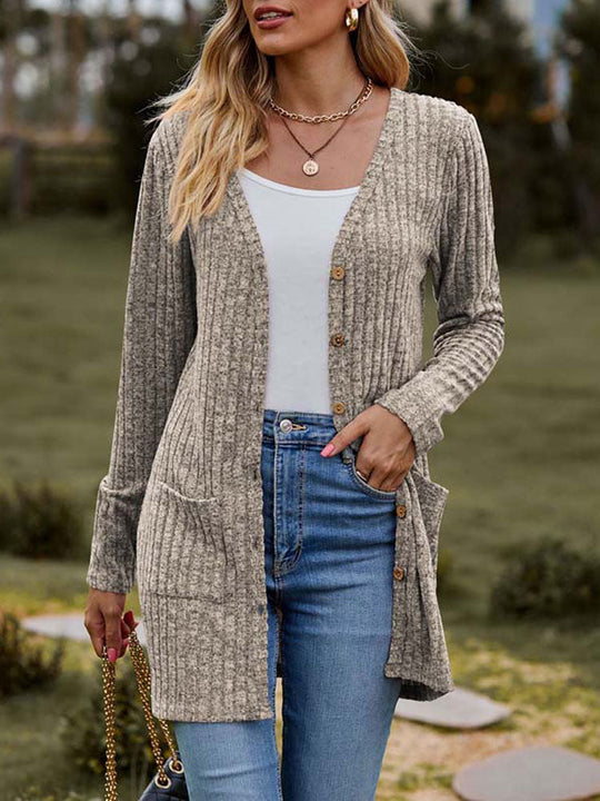 EB | Modische Strickjacke für Frauen mit Taschen