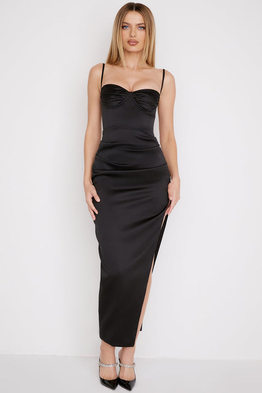 EB | Plissiertes Korsett Midikleid