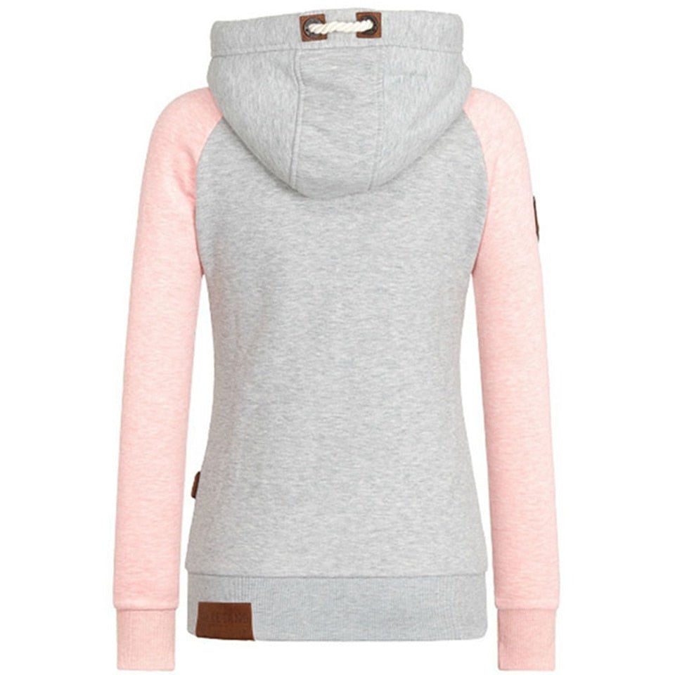 EB | Damen Streetstyle Weste Mit Kapuze Und Reißverschluss Lange Ärmel
