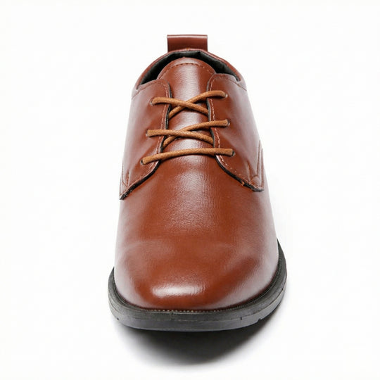 Herren Elegante Leder Schnürschuhe mit rutschfester Sohle EB