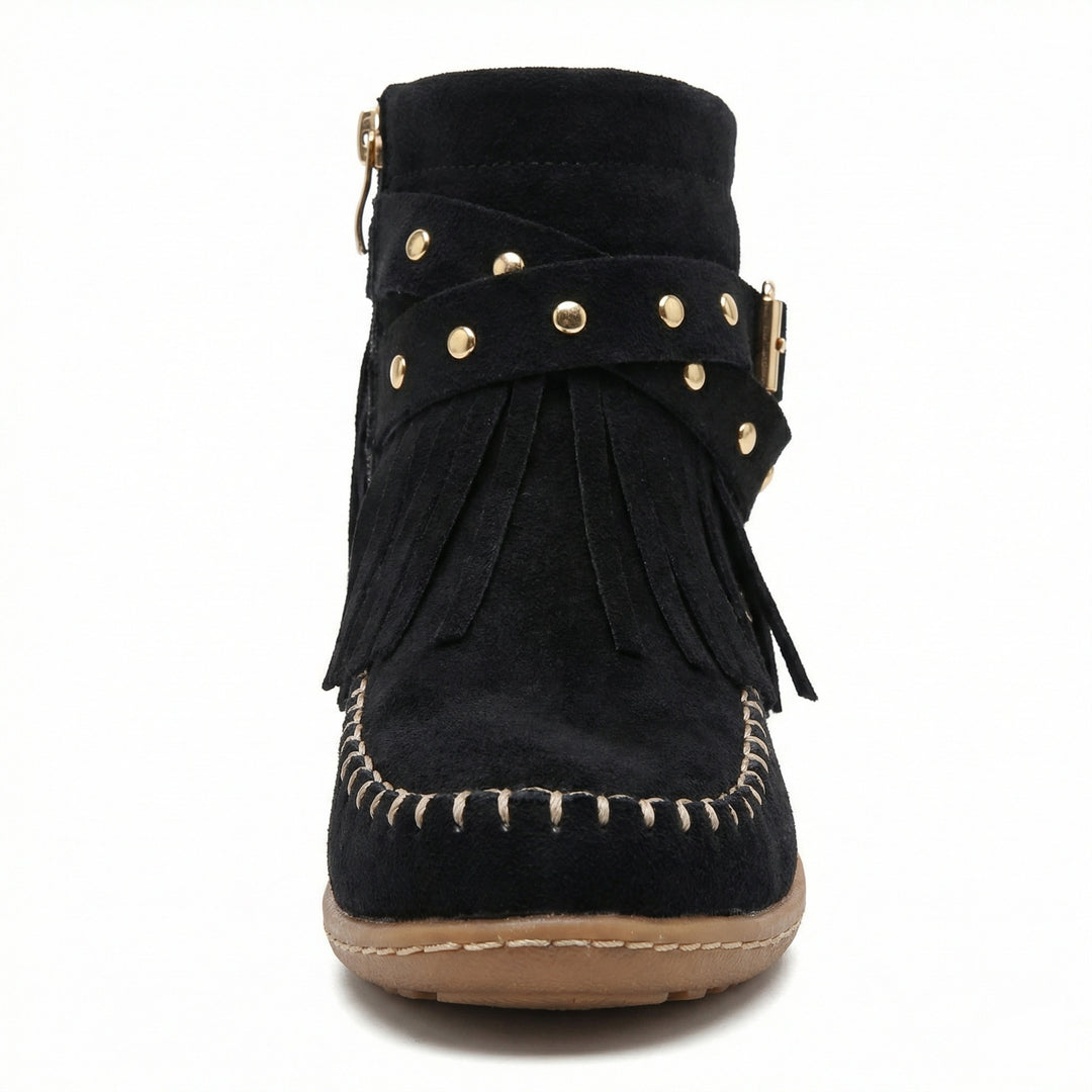 Vintage Warme Fransen Knöchelschuhe EB