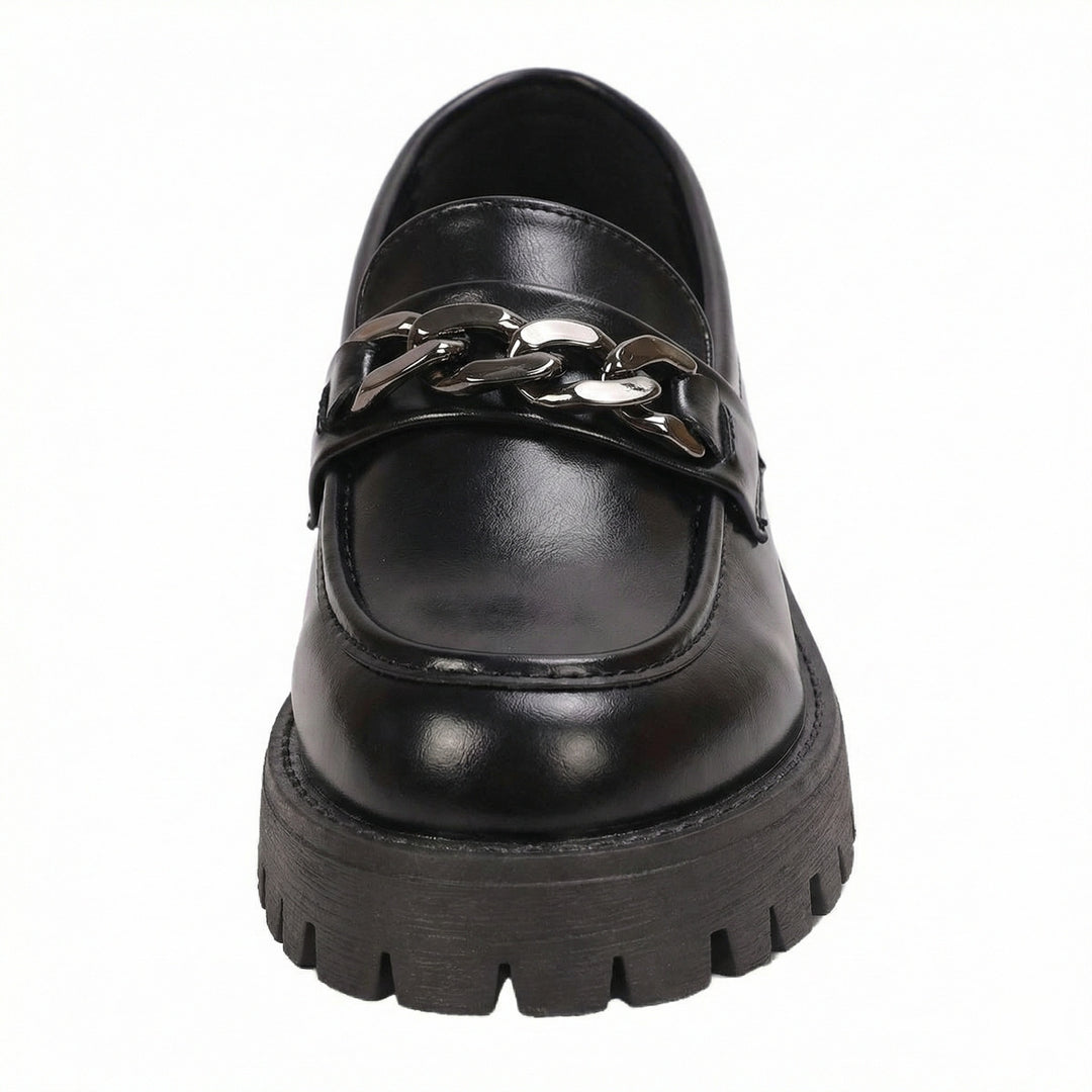 Damen Chunky Loafers mit Ketten-Applikation und robustem Profil EB