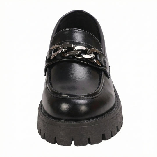Damen Chunky Loafers mit Ketten-Applikation und robustem Profil EB