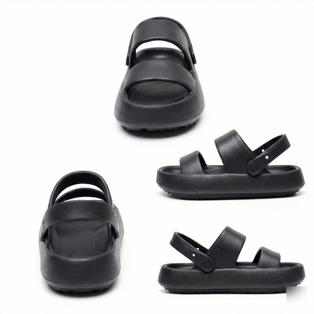 EB | Orthopädische Sandalen Comfort Plus Pantoletten mit Doppelriemen Gepolsterte, Lässige Slip-On-Sandalen