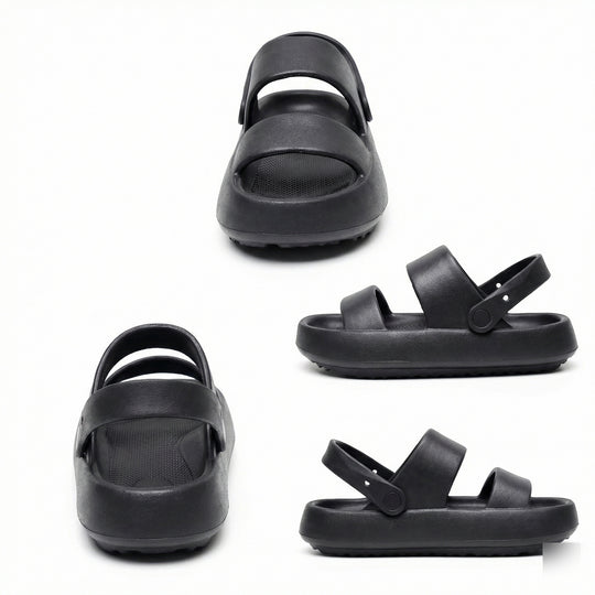 EB | Orthopädische Sandalen Comfort Plus Pantoletten mit Doppelriemen Gepolsterte, Lässige Slip-On-Sandalen