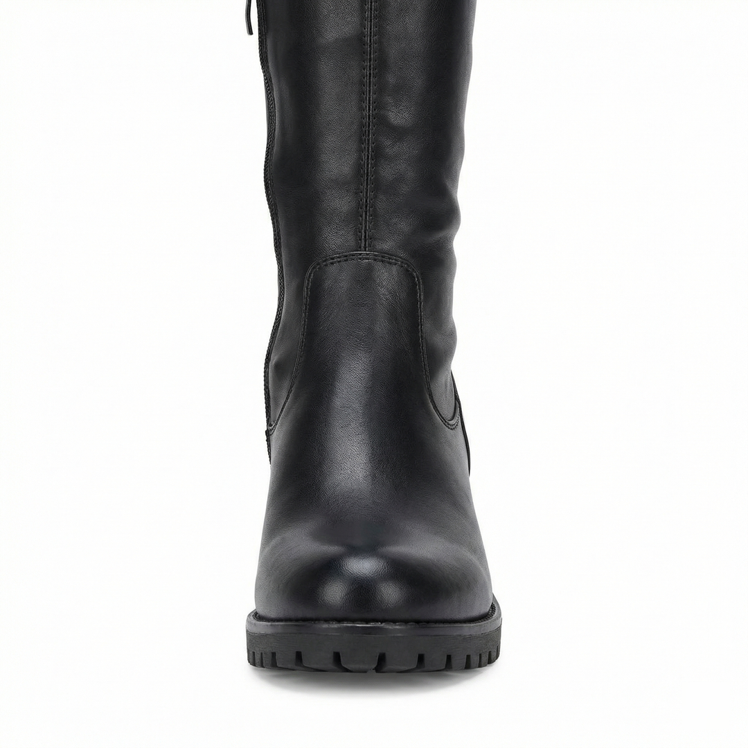 EB | Flache Overknee-Stiefel aus für den Winter