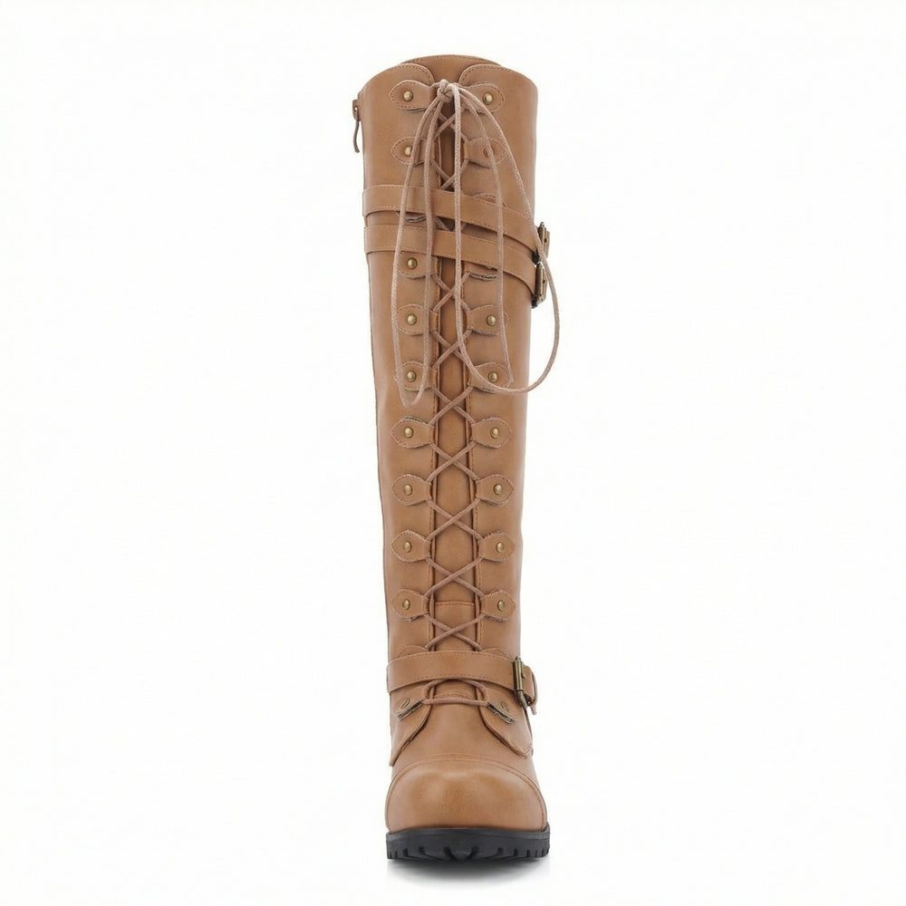 Steampunk-Inspirierte Damen Schnürstiefel EB