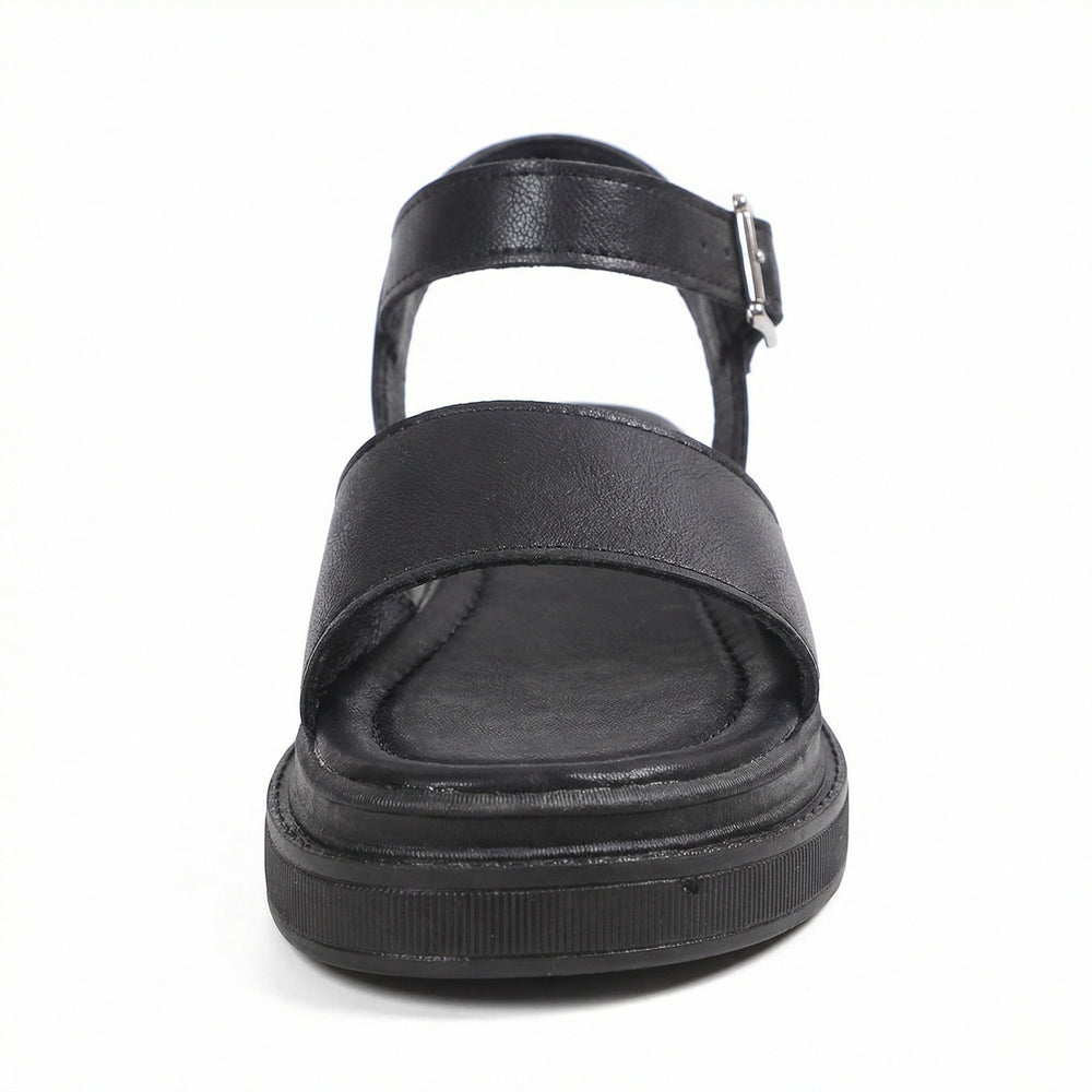 Damen Komfortable Sandalen mit verstellbarem Knöchelriemen EB