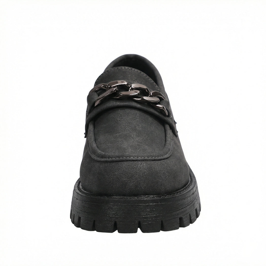 Damen Chunky Loafers mit Ketten-Applikation und robustem Profil EB